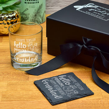 Goodbye Tension Hello Pension Retirement Whiskey Glass, 4 of 8