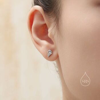Cute Tiny Ice Cream Cz Stud Earrings In Sterling Silver, 3 of 10