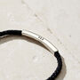 Men’s Cord Personalised ID Bracelet, thumbnail 2 of 5