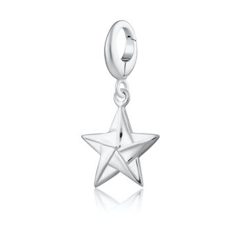 Sterling Silver Origami Star Charm Necklace, 3 of 6