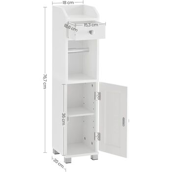 Small Bathroom Cabinet Toilet Storage Organizer, 8 of 9