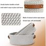 Set Of Two Woven Cotton Rope Foldable Storage Baskets, thumbnail 3 of 4
