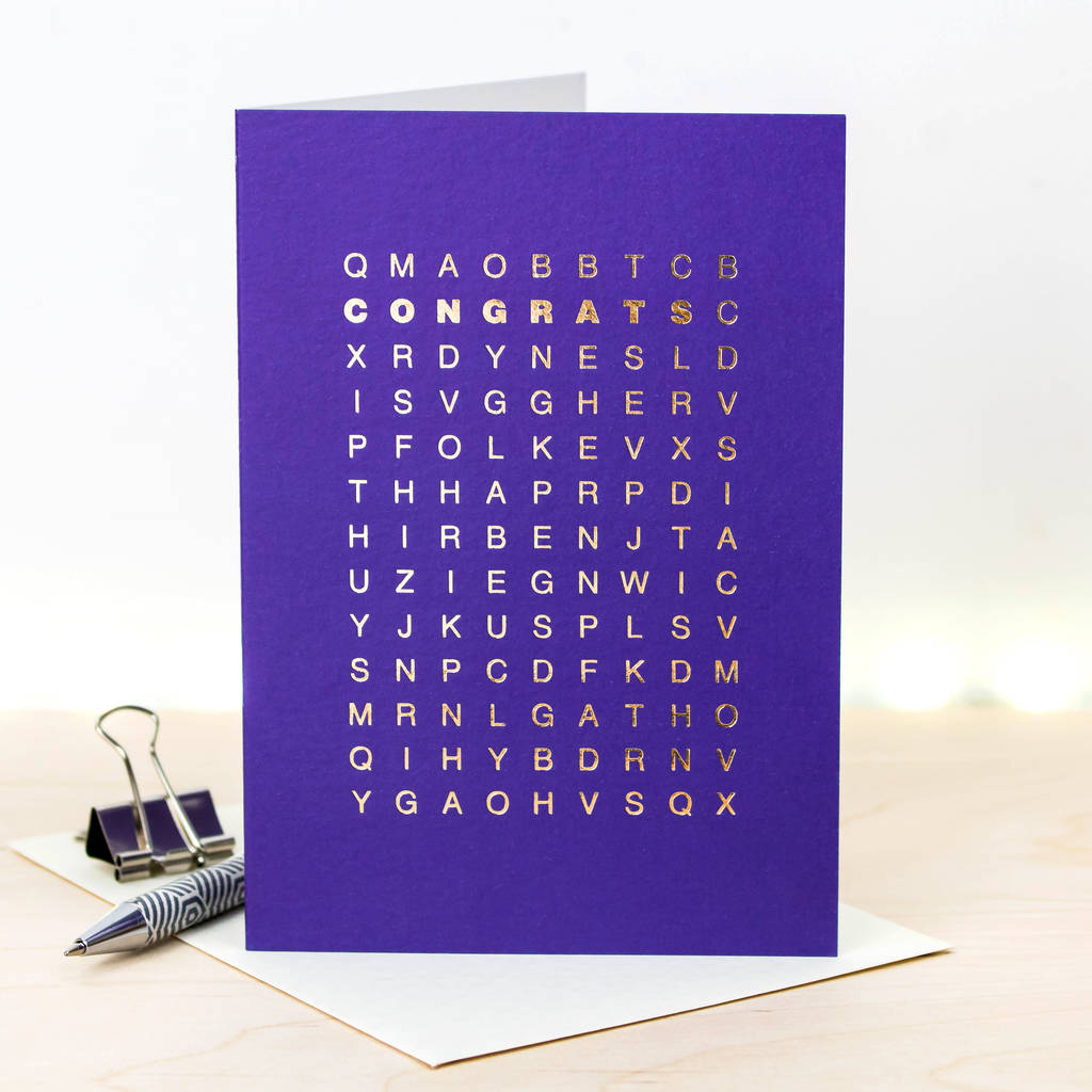 Congratulations Gold Card Foil \u0027Congrats\u0027 Card;
