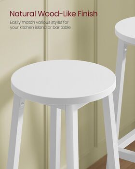 Set Of Two Bar Stools With Metal Frame, 8 of 11