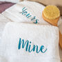 Personalised Wedding Anniversary Couple Towels, thumbnail 4 of 12