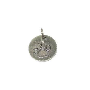 Personalised Antique Nickel Dog Tag Paw Design, 3 of 3