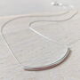 Sterling Silver Curved Bar Necklace, thumbnail 4 of 8