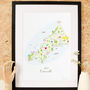 Personalised Cornwall Map: Add Favourite Places, thumbnail 4 of 4