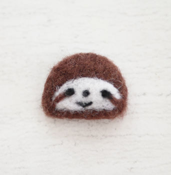 Wool Felt Sloth Birthday Gift In A Matchbox, 3 of 5
