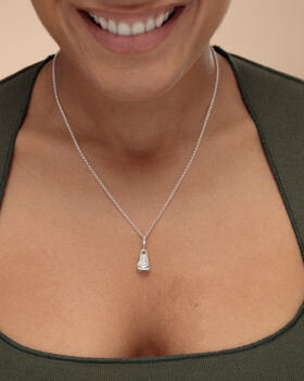 Sterling Silver Boxing Glove Charm Necklace, 3 of 6