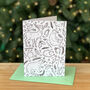Colouring In Christmas Card Activity Pack Of 12, thumbnail 7 of 9