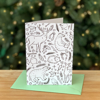 Colouring In Christmas Card Activity Pack Of 12, 7 of 9