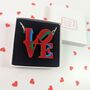 Love Necklace Acrylic Love Art Pendant Silver Plated, thumbnail 1 of 10