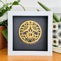 Framed Golden Wedding Personalised Paper Cut, thumbnail 5 of 12