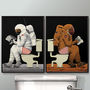 Spaceman, Spaceship Mars, Moon, Rocket Bathroom Poster, thumbnail 1 of 10