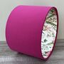 Ava Fuchsia Pink Velvet Double Sided Flower Lampshade, thumbnail 1 of 9