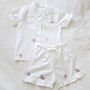 Girl's Personalised Butterfly Cotton Short Set Pj, thumbnail 3 of 3