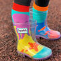 Squelch Transparent Wellies And Three Sock Set Cow, thumbnail 1 of 7