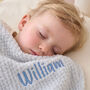 Personalised White Baby Blanket Embroidered Name, thumbnail 7 of 12