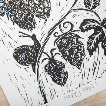 'Happy Hops' Lino Print, 2 of 4