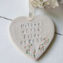 Mother Of The Bride Ceramic Hanging Heart, thumbnail 1 of 9