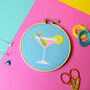 'Crafty Cocktail' Embroidery Craft Kit, thumbnail 1 of 3