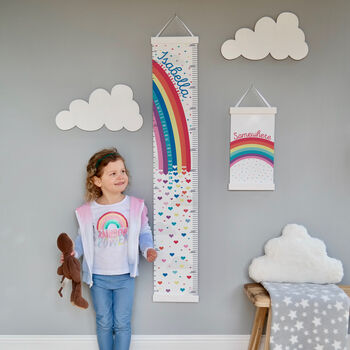 Personalised Rainbow Canvas Height Chart, 2 of 9