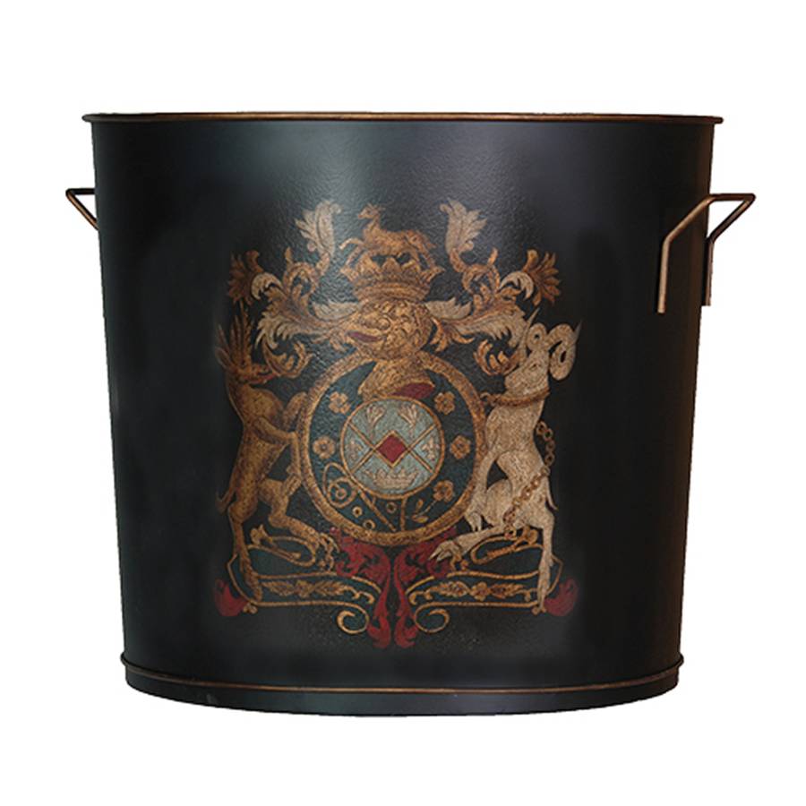 Armorial Metal Log Bin By Cowshed Interiors