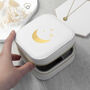 Moon And Stars White Travel Jewellery Case, thumbnail 2 of 10