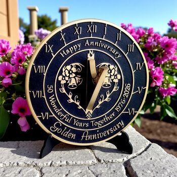 50th Golden Anniversary Sundial Gift Celebration Present, 4 of 10