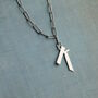 Silver Typography Alphabet Initial Pendant Necklace, thumbnail 7 of 7