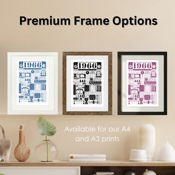 Personalised 60th Birthday Print: 1966 Year Gift, 6 of 8