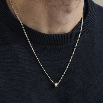 Mens Personalised Mini Spinning Disc Necklace, 9 of 9