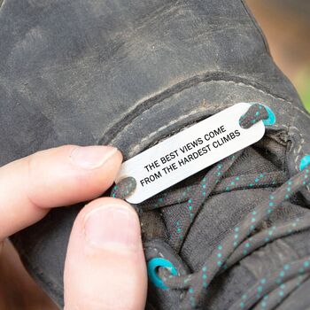 Personalised Hiking Walking Boot Boot Tag, 5 of 10