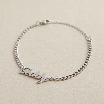 Personalised Unisex Name Chain Bracelet, 7 of 9
