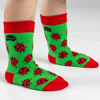 Kids Bamboo Socks | Ladybird Socks | Vegan Socks | Ladybug, 3 of 3