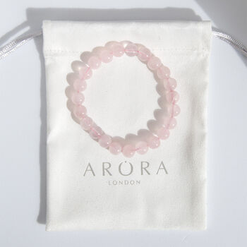 Rose Quartz Crystal Gemstone Bracelet For Love, 2 of 3