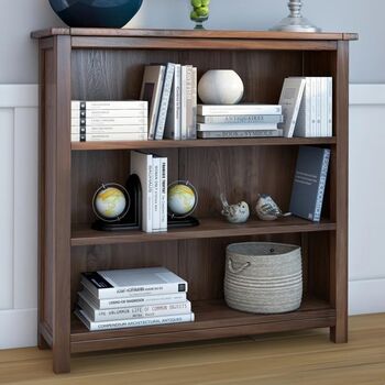 Revere 90cm, Three Shelf Low Wide Bookcase, 2 of 3