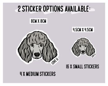 Poodle Face Stickers, 4 of 6