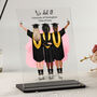 Personalised Three Friends 'We Did It!' Graduation Plaque, thumbnail 1 of 6