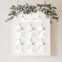 Wedding Seating Plan Cards Winter Blue Florals, thumbnail 6 of 7