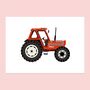 Fiat 110 90 Tractor Eight Colour Screen Print Orange, thumbnail 7 of 7