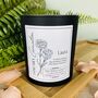 January Carnation Birth Flower Personalised Candle, thumbnail 4 of 11