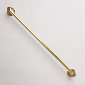 Solid Brass Kitchen Hook Rail | Polished Brass, 3 of 5