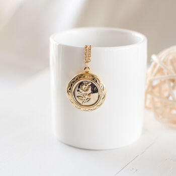 Gold Plated Floral Locket Necklace, 6 of 8