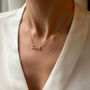 Love Necklace Cz Rose Or Gold Plated 925 Silver, thumbnail 2 of 7