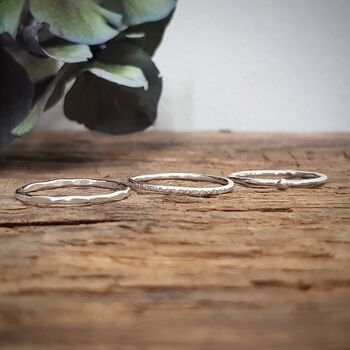 Sterling Silver Stacking Ring Set, 2 of 5