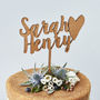 Personalised Happy Couple Wedding Cake Topper, thumbnail 6 of 7