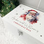 Personalised White Wooden Traditional Santa Christmas Eve Box Three Sizes 22cm | 27cm | 30cm, thumbnail 3 of 8