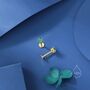 Sterling Silver Emerald Green Cz Earrings, thumbnail 6 of 12